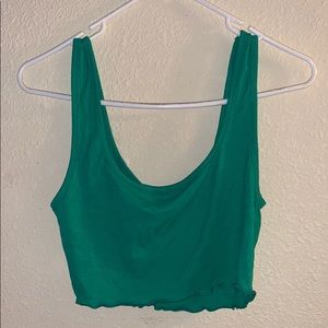 superdown cropped green tank!